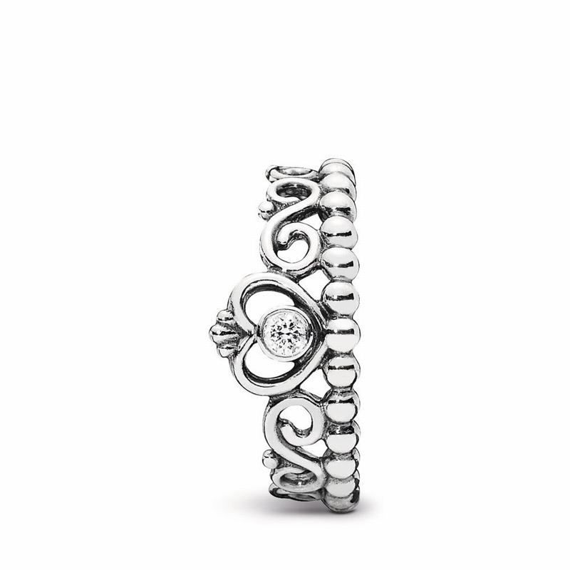 Pandora Australia Princess Tiara Crown Stackable Ring - Sterling Silver | OKFGJE680